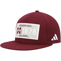 Men's adidas  Maroon Mississippi State Bulldogs Established Snapback Hat