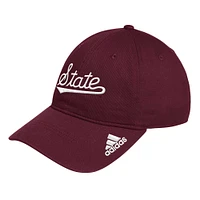 Casquette réglable et ample avec logo adidas pour hommes, Mississippi State Bulldogs Locker Room