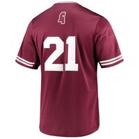 Men's adidas Maroon Mississippi State Bulldogs Replica V-Neck Baseball Jersey