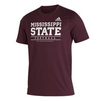 Men's adidas Maroon Mississippi State Bulldogs Sideline Football Locker Practice Creator AEROREADY T-Shirt