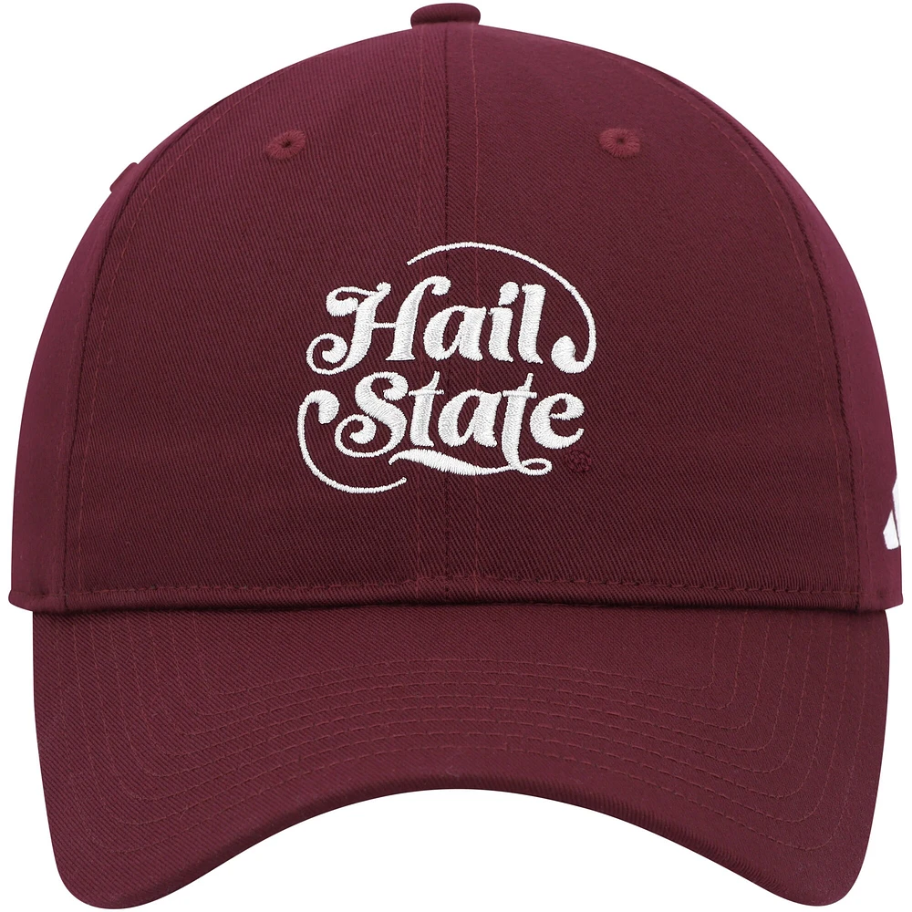 Casquette réglable ajustable adidas Mississippi State Bulldogs pour homme