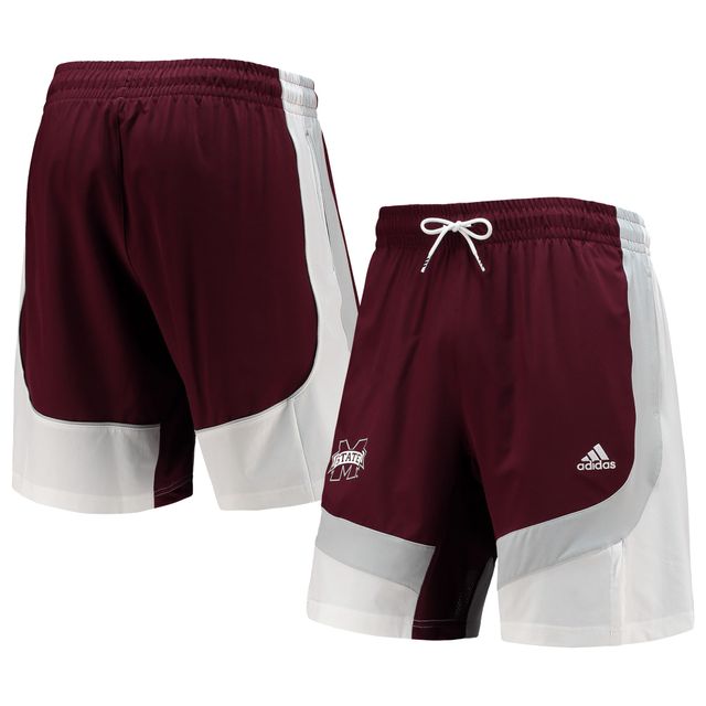 Short de basket-ball AEROREADY adidas Maroon Mississippi State Bulldogs Swingman pour hommes