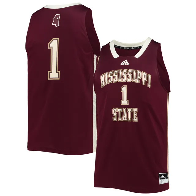 Bulldogs  Mississippi State Adidas V-Neck Baseball Jersey