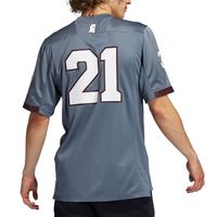 Men's adidas #21 Gray Mississippi State Bulldogs Premier Strategy