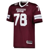 Men's adidas #78 Maroon Mississippi State Bulldogs Team Premier Football Jersey