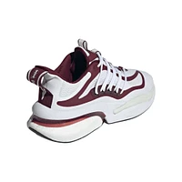 Chaussures adidas pour hommes blanc/marron Mississippi State Bulldogs Alphaboost V1 Sustainable BOOST