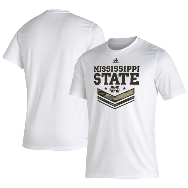 T-shirt Adidas Mississippi State Bulldogs Military Appreciation Creator blanc pour homme