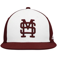 Men's adidas White Mississippi State Bulldogs On-Field Baseball Fitted Hat