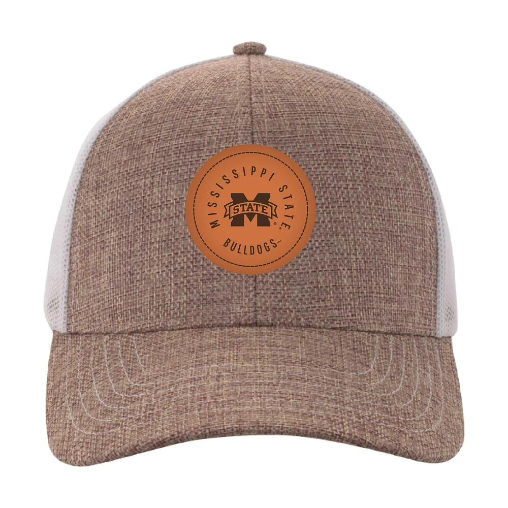 Casquette réglable d'avant-match pour hommes, beige/blanc, Mississippi State Bulldogs