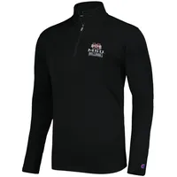 Men's Champion Black Mississippi State Bulldogs Textured Quarter-Zip Jacket