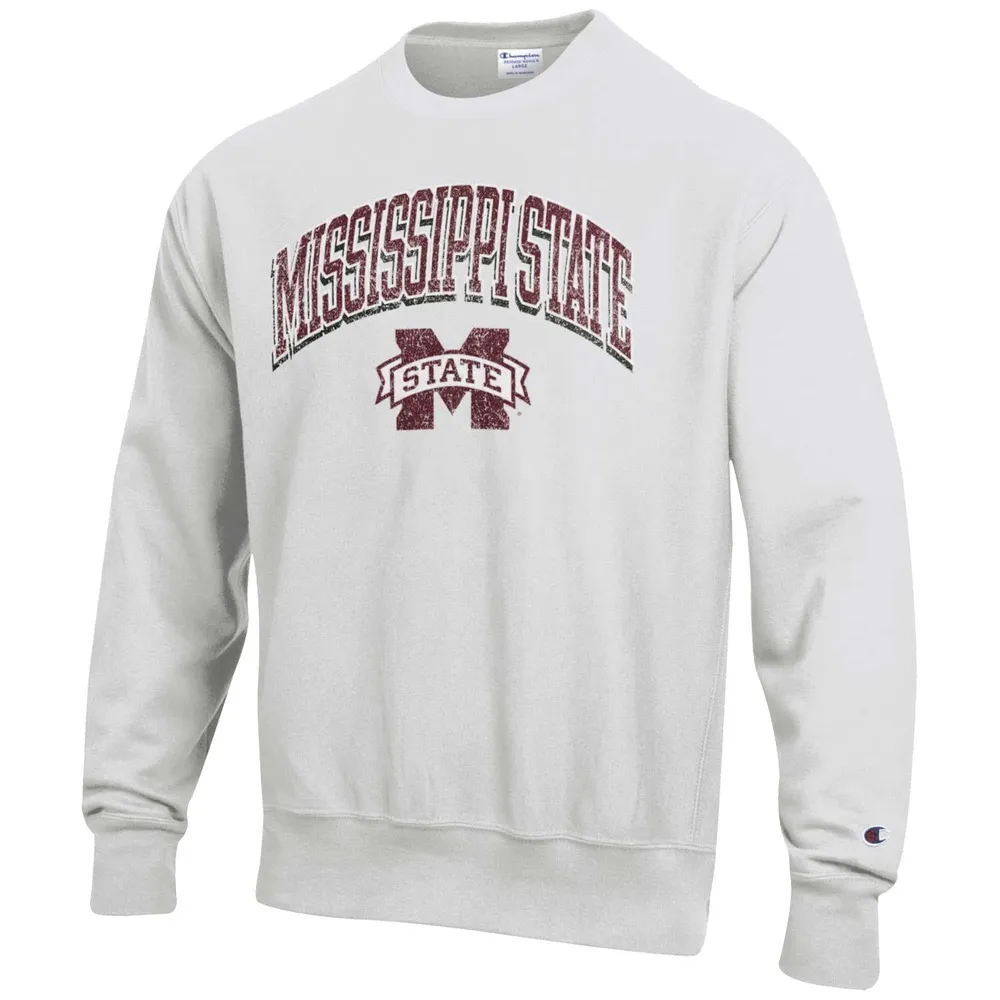 Chandail à enfiler armure inversée Champion Mississippi State Bulldogs gris pour homme