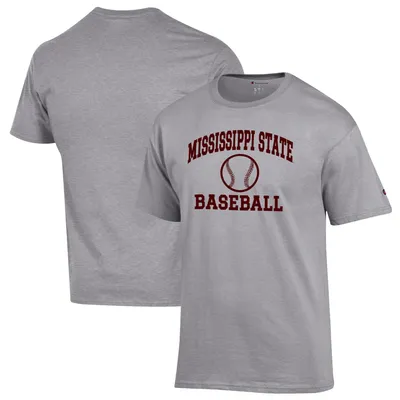 Mississippi State Bulldogs Champion Baseball Icon T-Shirt - Gray