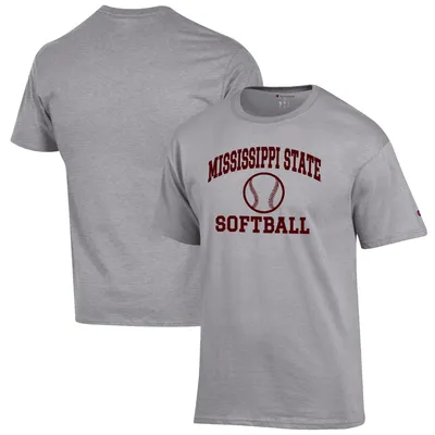 Mississippi State Bulldogs Champion Softball Icon T-Shirt - Gray