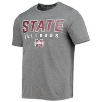 Men's Champion Gray Mississippi State Bulldogs Stack T-Shirt