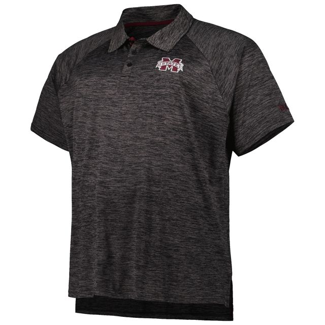 Colosseum Noir Mississippi State Bulldogs Big & Tall Down Swing Polo pour homme