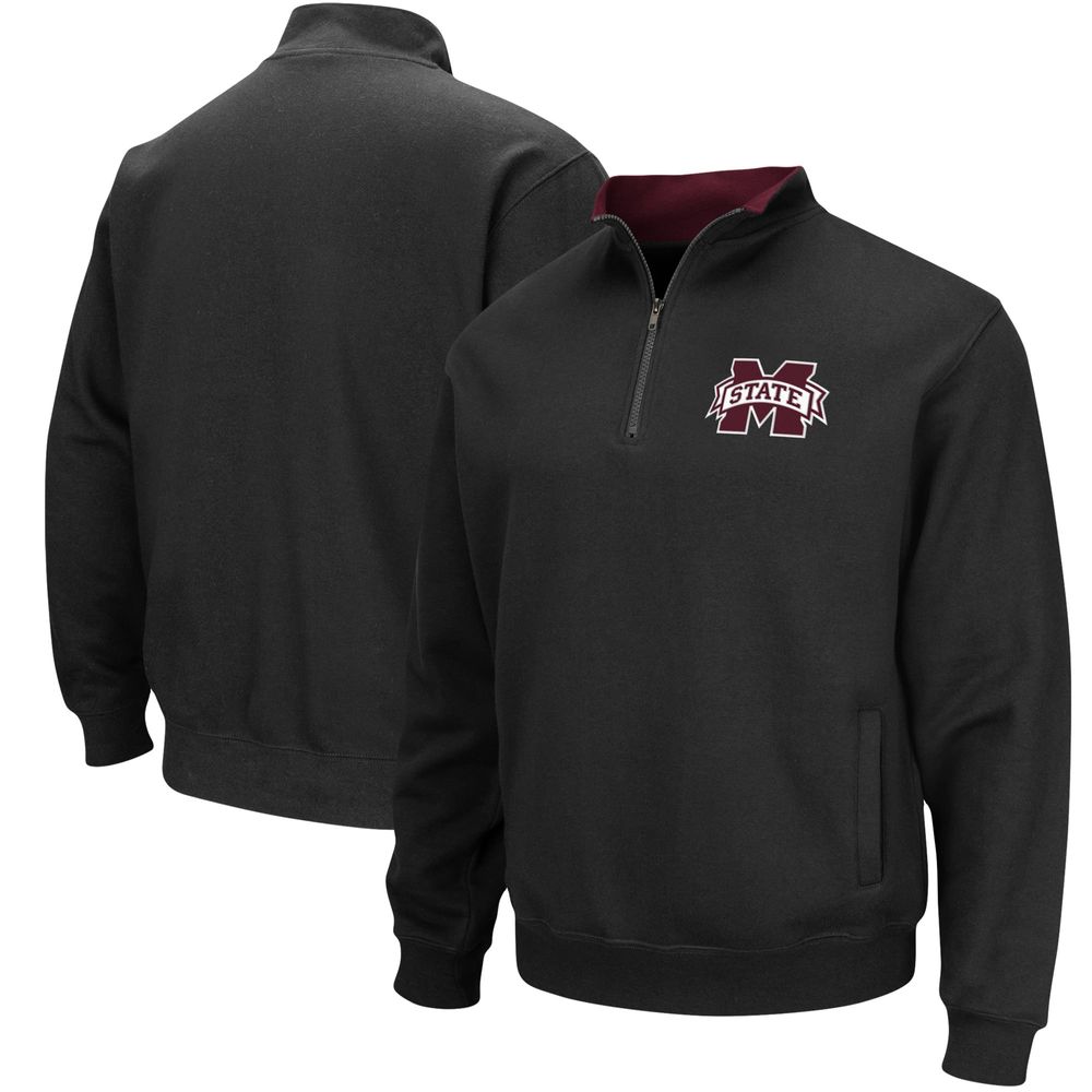 Men's Colosseum Black Mississippi State Bulldogs Tortugas Logo Quarter-Zip Jacket