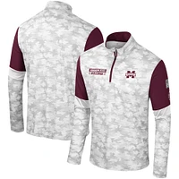 Men's Colosseum  Camo Mississippi State Bulldogs OHT Military Appreciation Tomahawk Quarter-Zip Windshirt