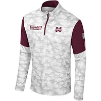 Men's Colosseum  Camo Mississippi State Bulldogs OHT Military Appreciation Tomahawk Quarter-Zip Windshirt