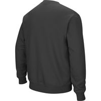 Men's Colosseum Charcoal Mississippi State Bulldogs Arch & Logo Tackle Twill Pullover Sweatshirt