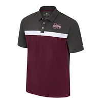 Men's Colosseum Charcoal Mississippi State Bulldogs Two Yutes Polo