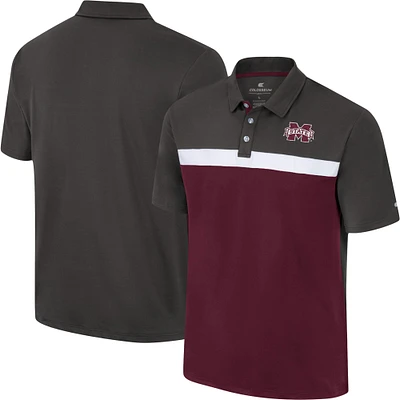 Polo Colosseum Charcoal Mississippi State Bulldogs Two Yutes pour homme