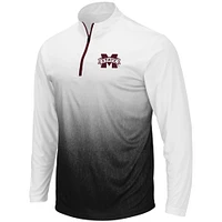 Men's Colosseum Gray Mississippi State Bulldogs Magic Team Logo Quarter-Zip Jacket