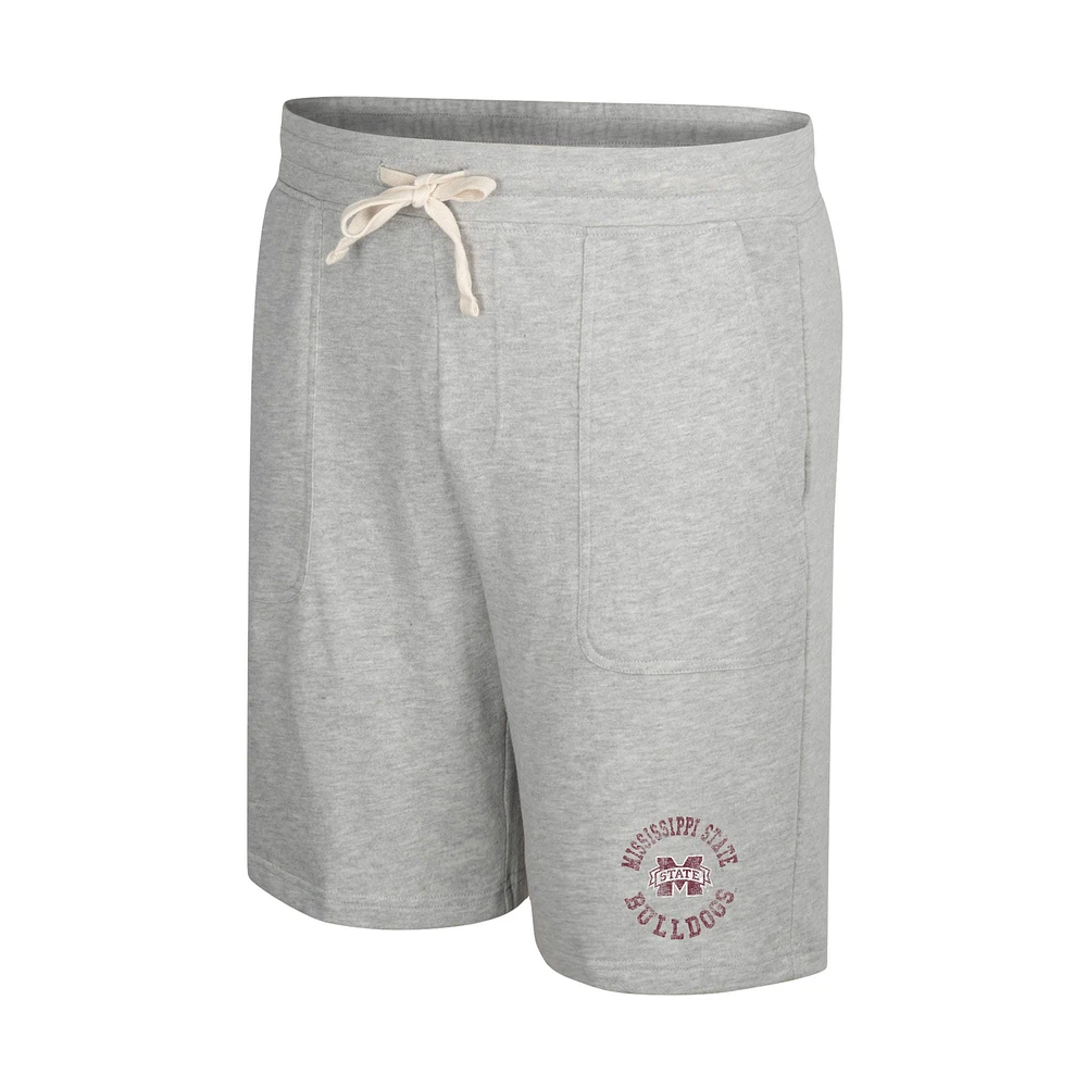 Men's Colosseum Heather Gray Mississippi State Bulldogs Love To Hear This Terry Shorts