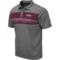 Polo Smithers Colosseum Heathered Charcoal Mississippi State Bulldogs pour homme