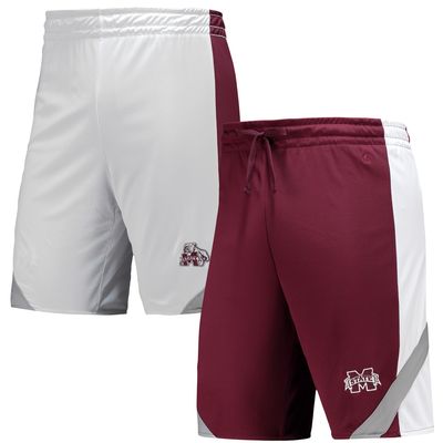 Men's Colosseum Maroon/White Mississippi State Bulldogs Am I Wrong Reversible Shorts