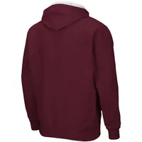 Chandail à capuchon Colosseum Maroon Mississippi State Bulldogs Arch & Logo 3.0 pour homme