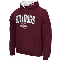 Men's Colosseum Maroon Mississippi State Bulldogs Arch & Logo 3.0 Pullover Hoodie