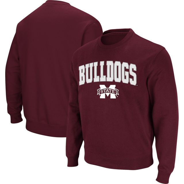 Colosseum Mississippi State Bulldogs Arch & Logo Tackle Twill Pullover Homme