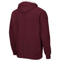 Men's Colosseum Maroon Mississippi State Bulldogs Big & Tall Full-Zip Hoodie