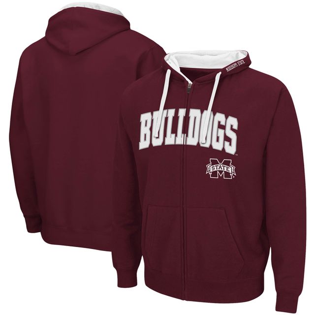 Sweat à capuche zippé Colosseum Mississippi State Bulldogs Big & Tall pour homme