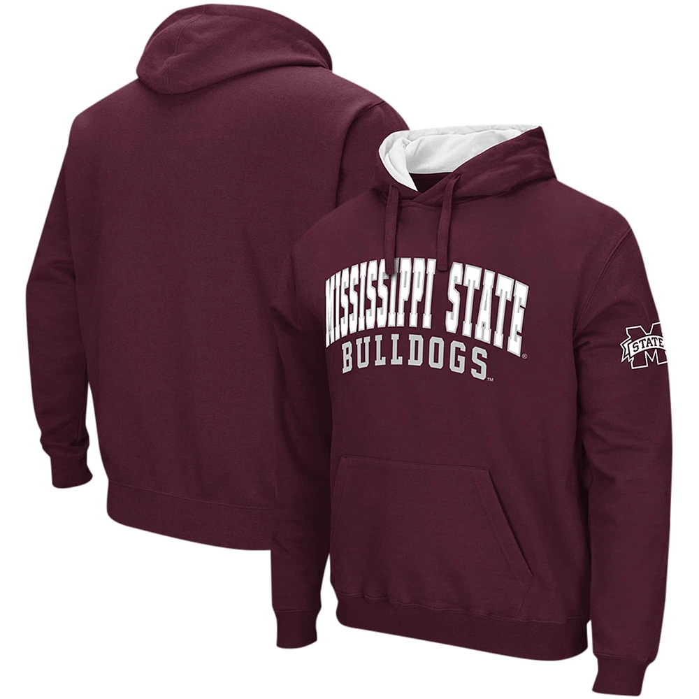 Sweat à capuche double arche Colosseum Maroon Mississippi State Bulldogs pour hommes