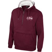 Sweat à capuche demi-zip Colosseum Maroon Mississippi State Bulldogs pour hommes