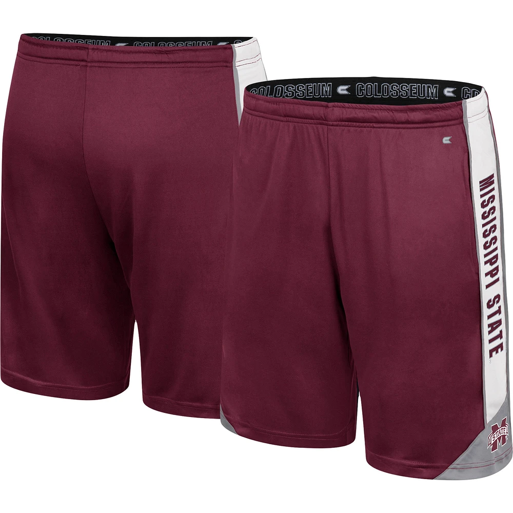 Men's Colosseum Maroon Mississippi State Bulldogs Haller Shorts