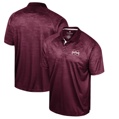 Polo à manches raglan en nid d'abeille Colosseum Mississippi State Bulldogs pour homme