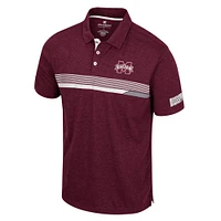 Men's Colosseum  Maroon Mississippi State Bulldogs No Problemo Polo