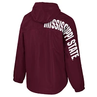 Men's Colosseum  Maroon Mississippi State Bulldogs Reloaded Anorak Half-Zip Jacket