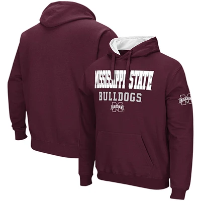 Sweat à capuche pour hommes Colosseum Maroon Mississippi State Bulldogs Sunrise