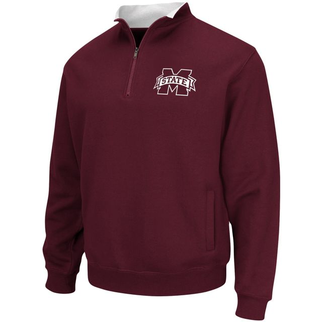 Veste Colosseum Maroon Mississippi State Bulldogs Tortugas Logo Quarter-Zip pour homme