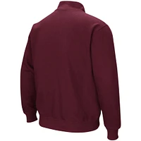 Men's Colosseum Maroon Mississippi State Bulldogs Tortugas Logo Quarter-Zip Jacket