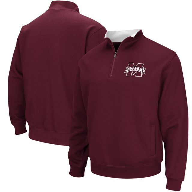 Veste Colosseum Maroon Mississippi State Bulldogs Tortugas Logo Quarter-Zip pour homme