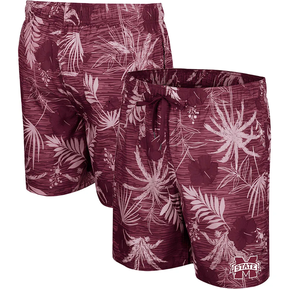 Men's Colosseum Maroon Mississippi State Bulldogs What Else is New Swim Shorts