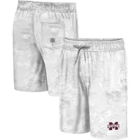 Men's Colosseum White Mississippi State Bulldogs Realtree Aspect Ohana Swim Shorts