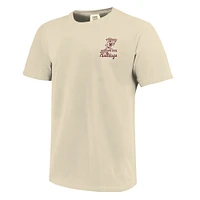 T-shirt superposable couleur crème pour homme avec mascotte des Bulldogs de l'État du Mississippi