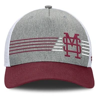 Men's Fanatics Heather Gray/Maroon Mississippi State Bulldogs Profile Trucker Adjustable Hat
