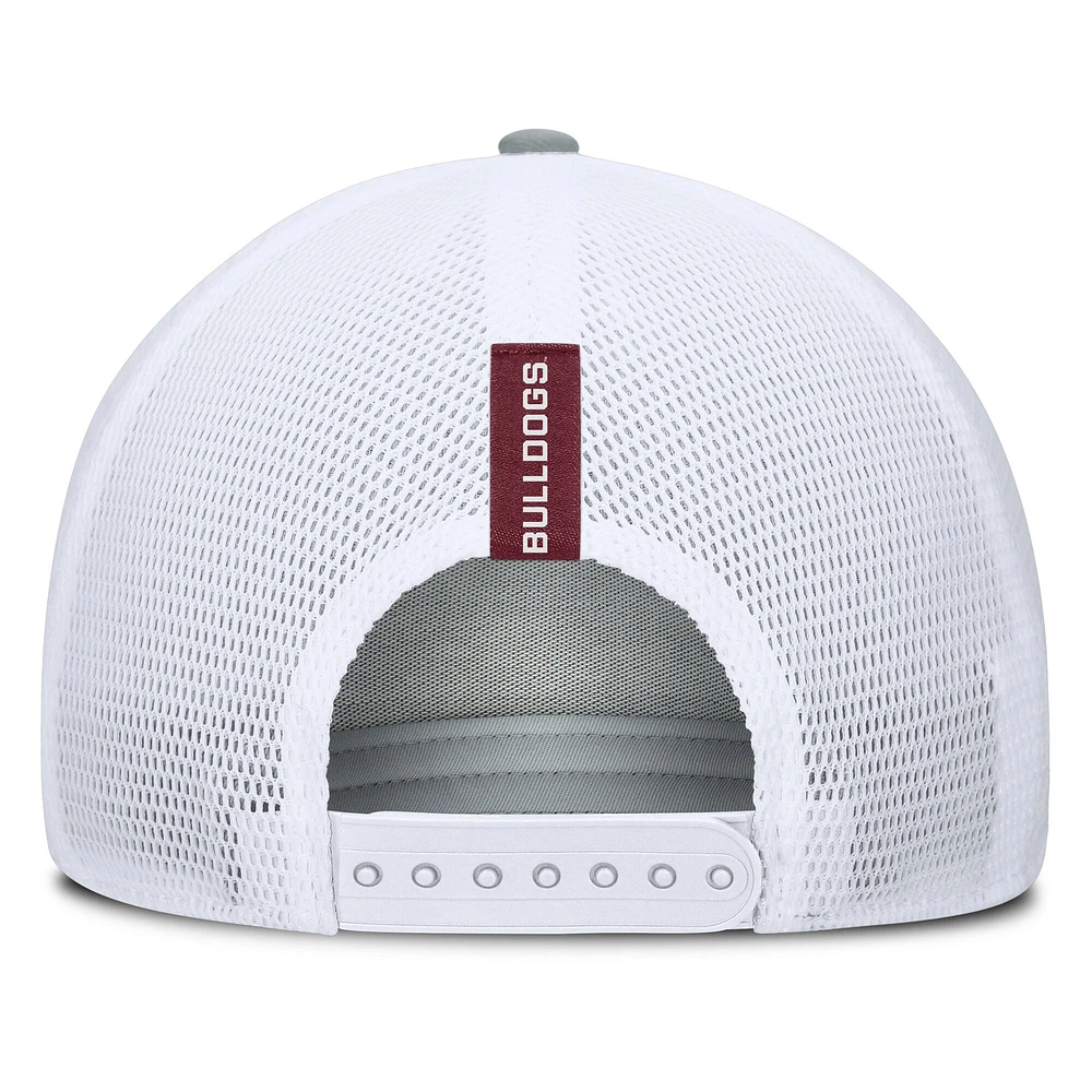 Men's Fanatics Heather Gray/Maroon Mississippi State Bulldogs Profile Trucker Adjustable Hat