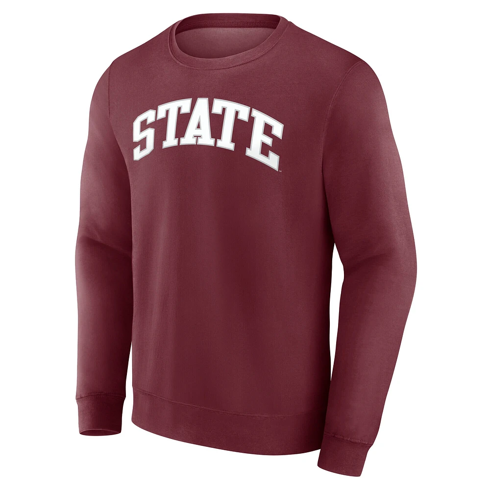 Men's Fanatics Maroon Mississippi State Bulldogs Short Name Pullover Sweatshirt